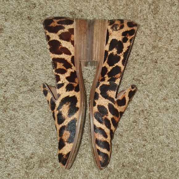 Madewell Leopard Calf Hair Loafers sz 6.5 - Picture 3 of 8